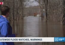 Flood watches, warnings in effect statewide following excessive rain
