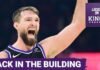 Injured Domantas Sabonis drops by Golden 1 Center, watches Max Raynaud STAR in a Kings win