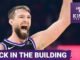 Injured Domantas Sabonis drops by Golden 1 Center, watches Max Raynaud STAR in a Kings win