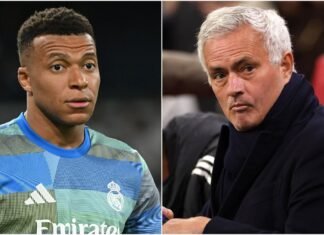 Kylian Mbappe watches on: Real Madrid president Florentino Perez pushes for Jose Mourinho’s return as manag…