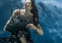Alexander McQueen takes Manta handbag underwater