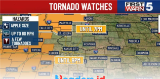 Severe Storms and Tornado Watches Threaten Missouri and Kansas
