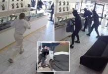 Fearless NJ mom and daughter cling to jewelry thief as crew of bandits speeds away: video