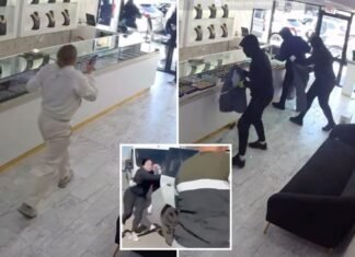 Fearless NJ mom and daughter cling to jewelry thief as crew of bandits speeds away: video