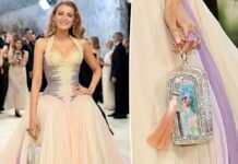 Blake Lively carries her kids’ art on the Met Gala 2026 red carpet