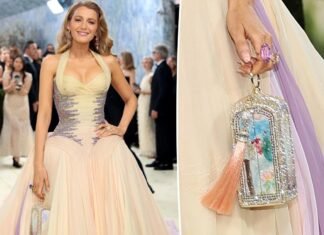 Blake Lively carries her kids’ art on the Met Gala 2026 red carpet