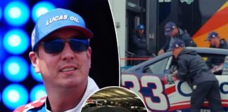 NASCAR garage watches in tearful silence as Kyle Busch’s former car is unloaded at track