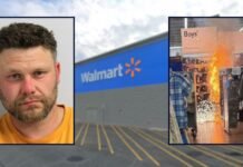 Man allegedly set fire at Walmart children’s clothing section to distract from jewelry heist