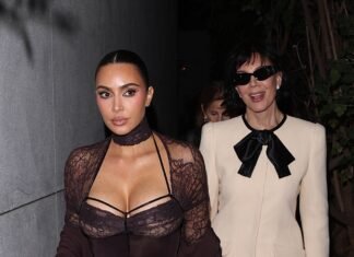 Kim Kardashian and Kris Jenner Make Family Dinner a Fashion Affair