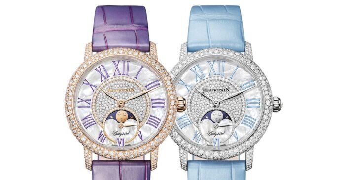 Blancpain enriches the Ladybird Colors collection with
snow-set Diamond Bloom editions