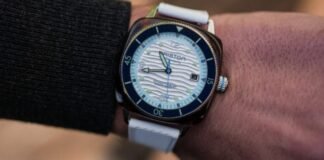 First Look – The New Briston Clubmaster Legend Diver Ocean,
with Wave-Textured Dials