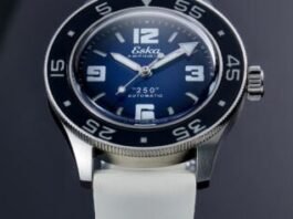 Introducing – The Eska Amphibian 250 Blue Dolphin, Now with
a Blue Dial