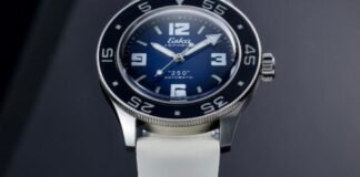 Introducing – The Eska Amphibian 250 Blue Dolphin, Now with
a Blue Dial