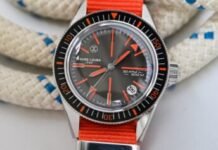 First Look – The Favre Leuba Deep Raider Revival Orange, a
Colourful and Sporty Retro Diver