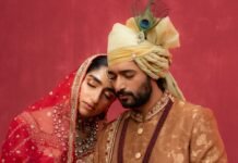 A wedding in Jaipur where the bride wore a 100-year-old maatha patti and jewellery designed by the groom