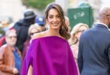Amal Clooney Just Wore the Divisive Colour Trend That’s Suddenly All Over Prada and Zara