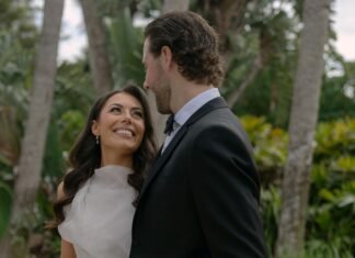 This Fashion Publicist Wore a Skirt Set From Sept for Her Beautiful South Florida Wedding