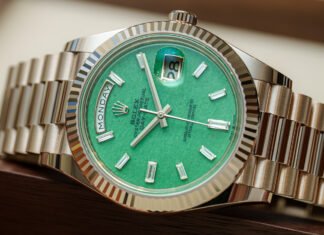 Rolex’s New Day-Date 40 Men’s Jewelry Watch Hands-On: Diamonds, Green Aventurine, & Jubilee Gold