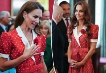 The ‘heartfelt’ meaning behind Kate Middleton’s ruby and diamond jewelry for Cancer Research reception