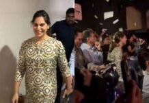 Ram Charan’s wife Upasana Konnidela watches Peddi accompanied by her father; celebrates by throwing…