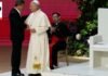 Pope Leo XIV meets Antonio Banderas and watches flamenco performance in Spain