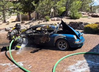 Car fire destroys Porsche in ArrowCreek