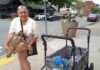 Odie the tortoise takes a stroll in Honesdale, walks into jewelry shop