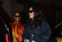 Rihanna and A$AP Rocky Knicks-ify Their Couple Style