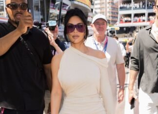 Kim Kardashian Cheers on Lewis Hamilton at the Monaco Grand Prix in Style