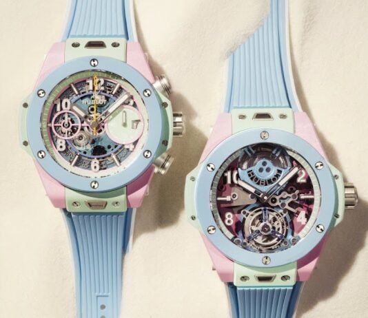 Hublot colours summer 2026 with new Big Bang pastel ceramic
editions