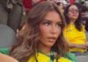 Brazil’s sexiest fan sends message to team as she watches on in stadium for World Cup draw against Morocco