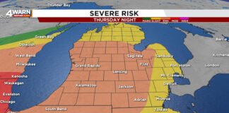 4Warn Weather Alert: Nighttime storms could bring damaging winds to Metro Detroit