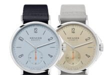 Nomos Glashütte introduces the Ahoi neomatik sky and sand in
36.3 mm