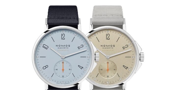 Nomos Glashütte introduces the Ahoi neomatik sky and sand in
36.3 mm