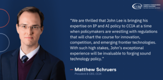 John Lee to Join CCIA to Lead IP, AI Advocacy