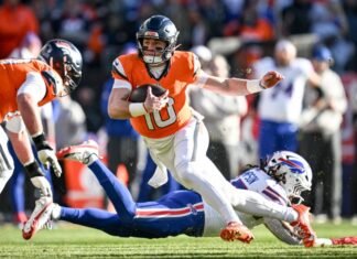 Broncos QB Bo Nix watches OTA practice but should be back on the field soon