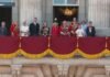 Royal family watches flypast from Buckingham Palace balcony