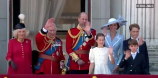 Royal family watches Red Arrows flypast from Buckingham Palace balcony for Trooping the Colour celebrations