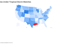 Map Shows Cities Under Tropical Storm Watches as Cyclone Possible