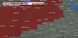Tornado watches issued for central and northern Indiana