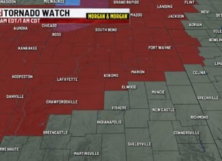 Tornado watches issued for central and northern Indiana
