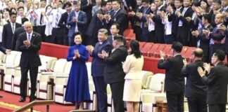 Xi Jinping watches artistic performance in Pyongyang during state visit to DPRK
