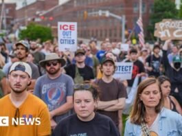 Watch: Maine residents protest latest ICE shooting