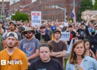 Watch: Maine residents protest latest ICE shooting