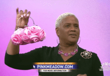 Jewelry, home decor and clothing fill Pink Meadow’s pink-and-green lineup