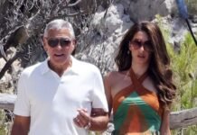 Amal Clooney Approves of Suede for Summer—As Long As It’s Vintage Mugler
