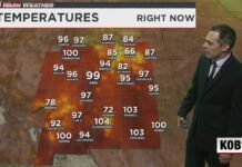 Heat advisories and flood watches in New Mexico as temps near 100 degrees