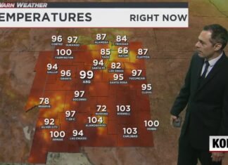 Heat advisories and flood watches in New Mexico as temps near 100 degrees
