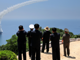 Kim Jong Un watches cruise missile tests from new 5,000-ton destroyer