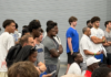 Kentucky’s entire roster watches future Wildcat Ryan Hampton at EYBL